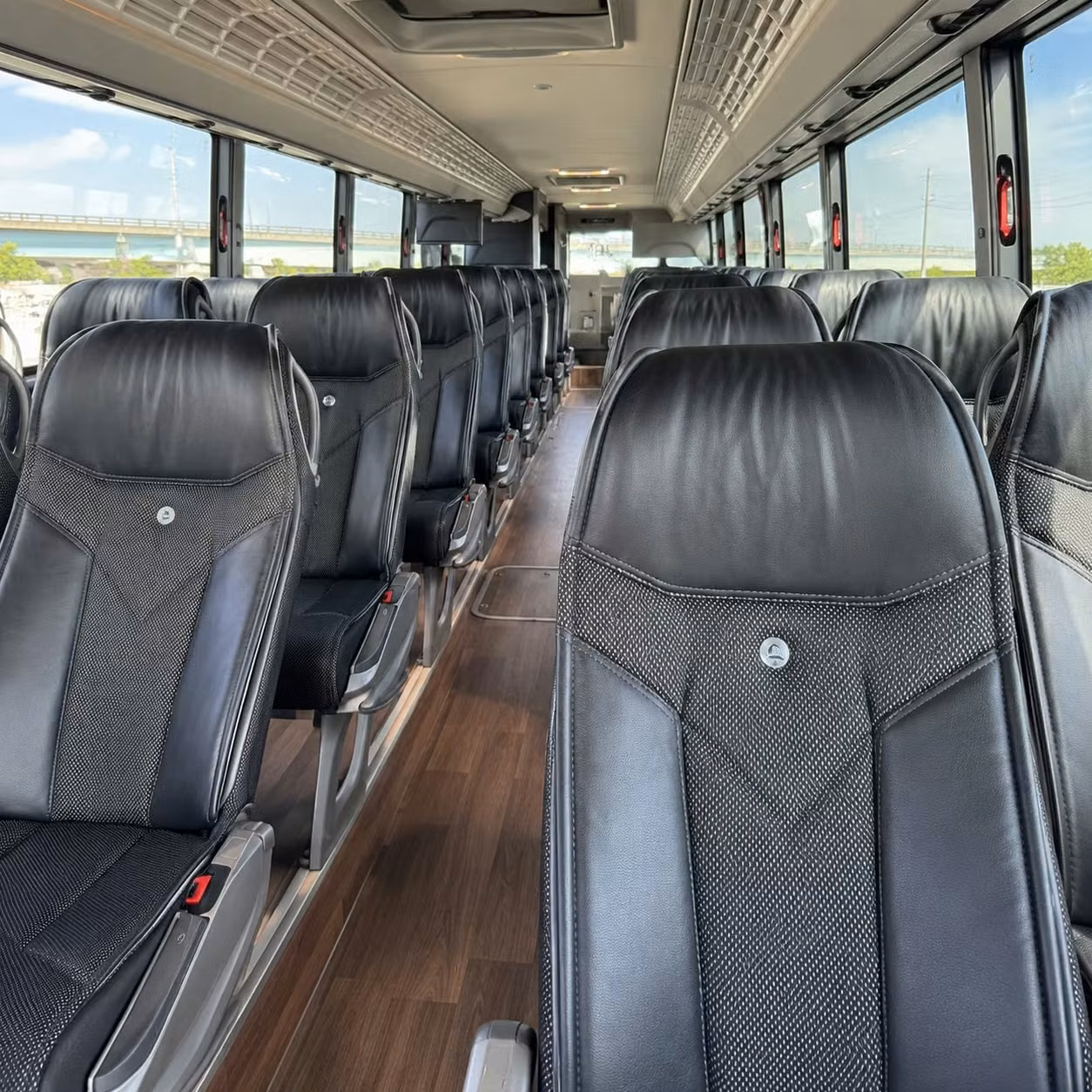 san diego charter bus rental interior